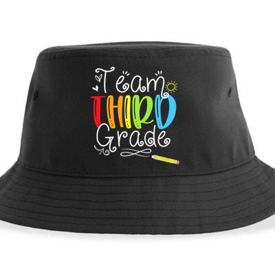 Team Third Grade Back To School 3rd Teacher Student Sustainable Bucket Hat