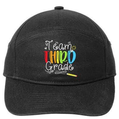 Team Third Grade Back To School 3rd Teacher Student 7-Panel Snapback Hat