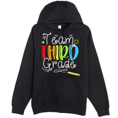 Team Third Grade Back To School 3rd Teacher Student Premium Pullover Hoodie