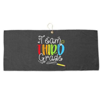 Team Third Grade Back To School 3rd Teacher Student Large Microfiber Waffle Golf Towel