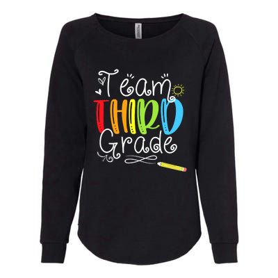 Team Third Grade Back To School 3rd Teacher Student Womens California Wash Sweatshirt