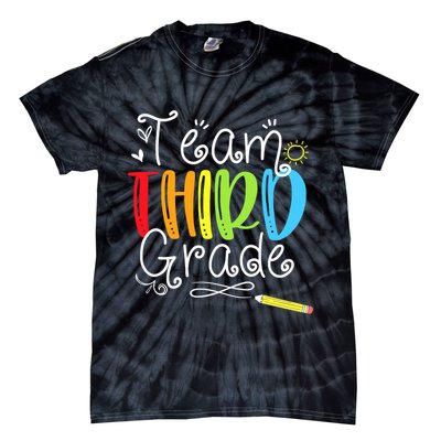 Team Third Grade Back To School 3rd Teacher Student Tie-Dye T-Shirt