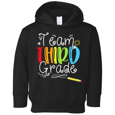 Team Third Grade Back To School 3rd Teacher Student Toddler Hoodie