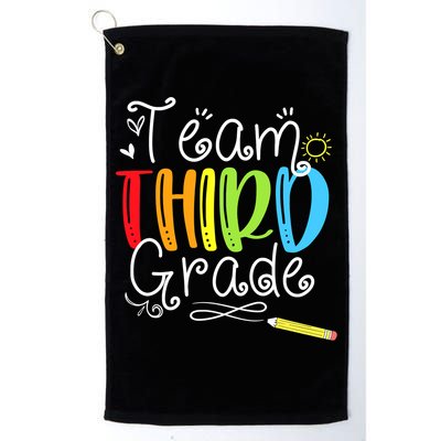 Team Third Grade Back To School 3rd Teacher Student Golf Towel