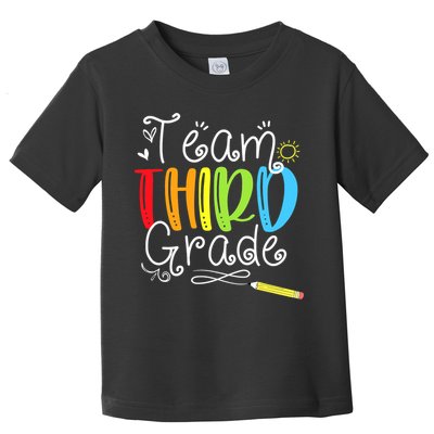 Team Third Grade Back To School 3rd Teacher Student Toddler T-Shirt