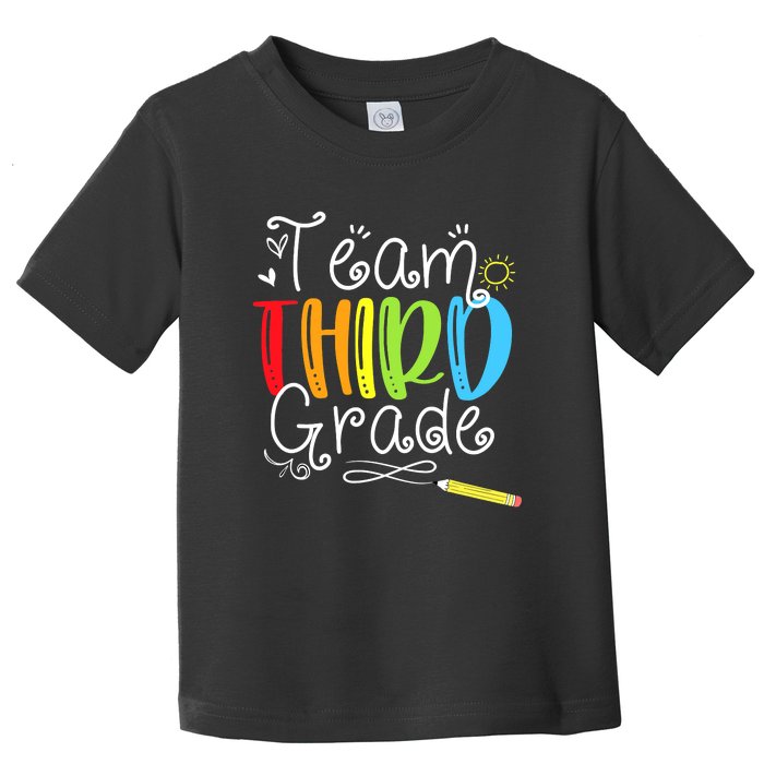 Team Third Grade Back To School 3rd Teacher Student Toddler T-Shirt