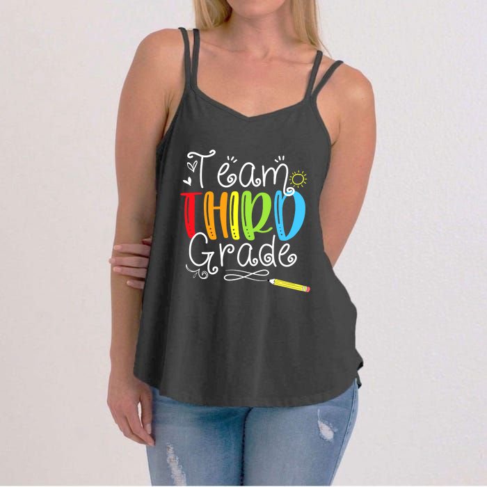 Team Third Grade Back To School 3rd Teacher Student Women's Strappy Tank