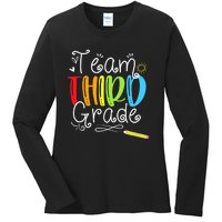 Team Third Grade Back To School 3rd Teacher Student Ladies Long Sleeve Shirt