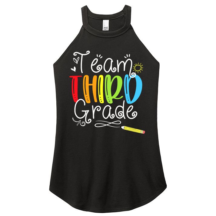 Team Third Grade Back To School 3rd Teacher Student Women's Perfect Tri Rocker Tank