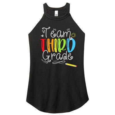 Team Third Grade Back To School 3rd Teacher Student Women's Perfect Tri Rocker Tank