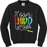 Team Third Grade Back To School 3rd Teacher Student Kids Sweatshirt