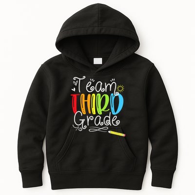 Team Third Grade Back To School 3rd Teacher Student Kids Hoodie