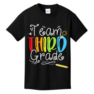 Team Third Grade Back To School 3rd Teacher Student Kids T-Shirt