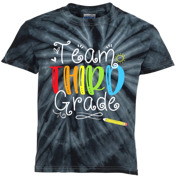 Team Third Grade Back To School 3rd Teacher Student Kids Tie-Dye T-Shirt