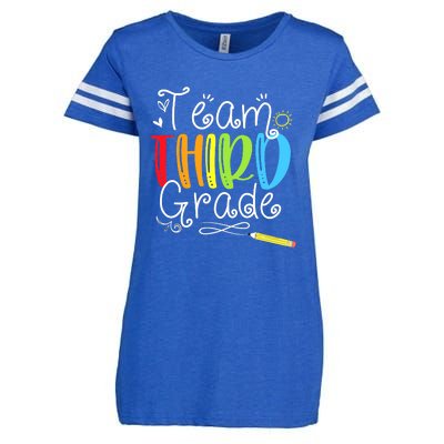 Team Third Grade Back To School 3rd Teacher Student Enza Ladies Jersey Football T-Shirt