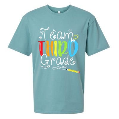 Team Third Grade Back To School 3rd Teacher Student Sueded Cloud Jersey T-Shirt