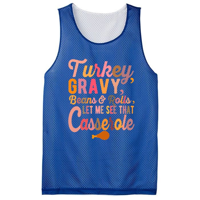 Thanksgiving Turkey Gravy Beans And Rolls Let Me See That Mesh Reversible Basketball Jersey Tank