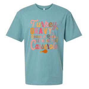 Thanksgiving Turkey Gravy Beans And Rolls Let Me See That Sueded Cloud Jersey T-Shirt