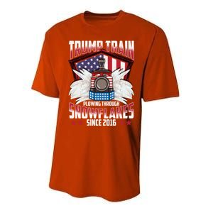 Trump Train Gift 2024 President Elections Snow Plow Patriot Gift Performance Sprint T-Shirt