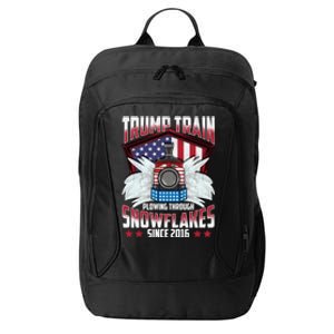 Trump Train Gift 2024 President Elections Snow Plow Patriot Gift City Backpack