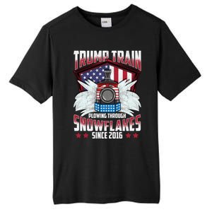 Trump Train Gift 2024 President Elections Snow Plow Patriot Gift Tall Fusion ChromaSoft Performance T-Shirt