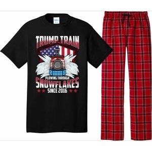 Trump Train Gift 2024 President Elections Snow Plow Patriot Gift Pajama Set