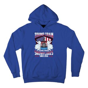 Trump Train Gift 2024 President Elections Snow Plow Patriot Gift Hoodie