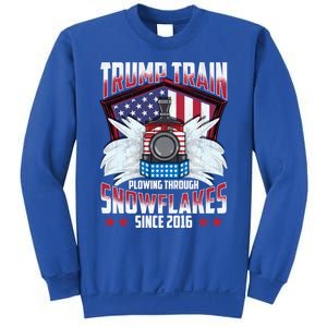 Trump Train Gift 2024 President Elections Snow Plow Patriot Gift Sweatshirt