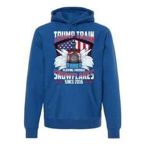 Trump Train Gift 2024 President Elections Snow Plow Patriot Gift Premium Hoodie