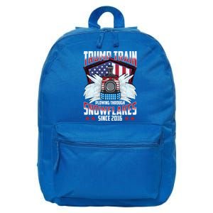 Trump Train Gift 2024 President Elections Snow Plow Patriot Gift 16 in Basic Backpack