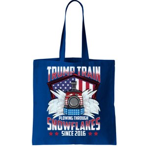 Trump Train Gift 2024 President Elections Snow Plow Patriot Gift Tote Bag