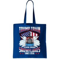 Trump Train Gift 2024 President Elections Snow Plow Patriot Gift Tote Bag