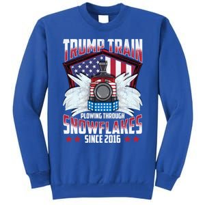 Trump Train Gift 2024 President Elections Snow Plow Patriot Gift Tall Sweatshirt