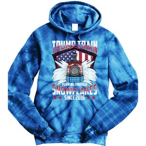 Trump Train Gift 2024 President Elections Snow Plow Patriot Gift Tie Dye Hoodie