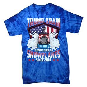 Trump Train Gift 2024 President Elections Snow Plow Patriot Gift Tie-Dye T-Shirt