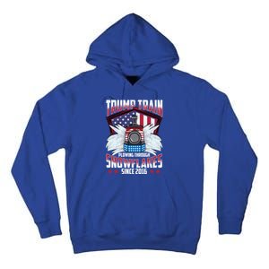 Trump Train Gift 2024 President Elections Snow Plow Patriot Gift Tall Hoodie