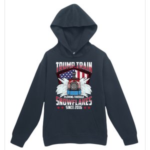 Trump Train Gift 2024 President Elections Snow Plow Patriot Gift Urban Pullover Hoodie