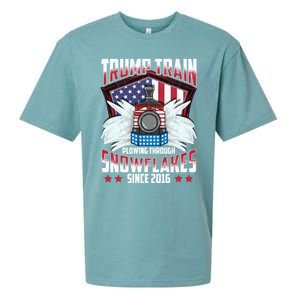 Trump Train Gift 2024 President Elections Snow Plow Patriot Gift Sueded Cloud Jersey T-Shirt