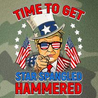 Time To Get Star Spangled Hammered Trump 4th Of July Legacy Tie Dye Trucker Hat