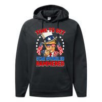 Time To Get Star Spangled Hammered Trump 4th Of July Performance Fleece Hoodie