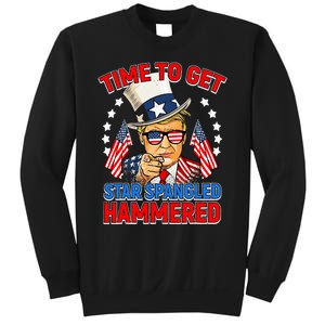 Time To Get Star Spangled Hammered Trump 4th Of July Sweatshirt