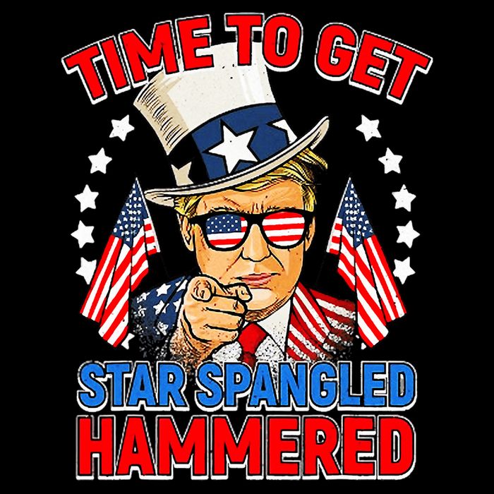 Time To Get Star Spangled Hammered Trump 4th Of July Sweatshirt