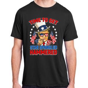 Time To Get Star Spangled Hammered Trump 4th Of July Adult ChromaSoft Performance T-Shirt