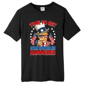 Time To Get Star Spangled Hammered Trump 4th Of July Tall Fusion ChromaSoft Performance T-Shirt