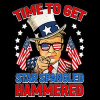 Time To Get Star Spangled Hammered Trump 4th Of July 16 in Basic Backpack