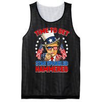 Time To Get Star Spangled Hammered Trump 4th Of July Mesh Reversible Basketball Jersey Tank