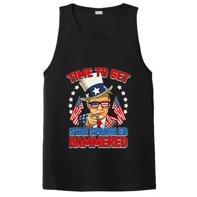 Time To Get Star Spangled Hammered Trump 4th Of July PosiCharge Competitor Tank