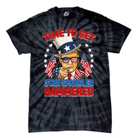 Time To Get Star Spangled Hammered Trump 4th Of July Tie-Dye T-Shirt