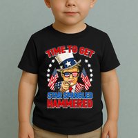 Time To Get Star Spangled Hammered Trump 4th Of July Toddler T-Shirt
