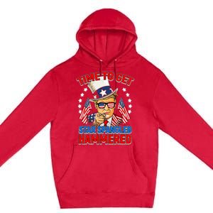 Time To Get Star Spangled Hammered Trump 4th Of July Premium Pullover Hoodie